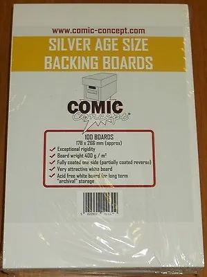 Buy 100 X SILVER AGE COMIC CONCEPT BACKING BOARDS  • 16.99£