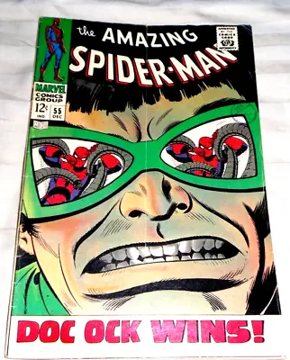 Buy The Amazing Spider-man #55 - 1967 V Good - Classic Doc Ock Cover - Iconic Cover  • 119.99£