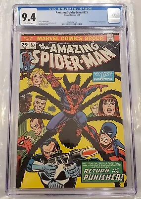 Buy Amazing Spider-Man #135 CGC 9.4 2nd Appearance Of The Punisher • 640.48£
