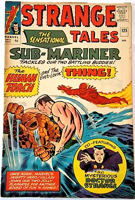 Buy Strange Tales 125 Marvel Silver Age 1964 Sub-Mariner Vs The Thing • 75£