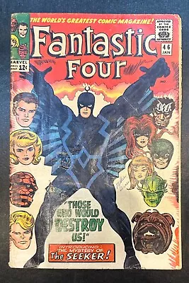 Buy (1966) THE FANTASTIC FOUR #46 1st Full BLACK BOLT! Jack Kirby! Stan Lee! • 31.97£