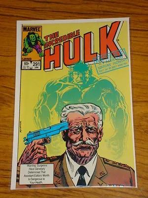 Buy Incredible Hulk #291 Vol1 Marvel Comics January 1984 • 6.99£