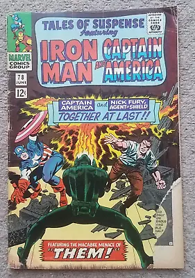 Buy Tales Of Suspense #78 Iron Man & Captain America - Marvel - 1966 Silver Age • 17£