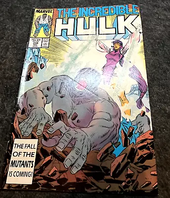 Buy Vintage December 1987 Marvel The Incredible Hulk Comic 338 Very Good Condition • 2.99£