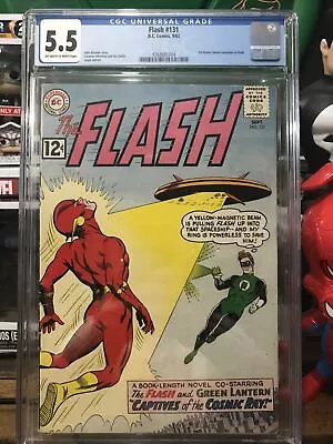 Buy Flash #131 Cgc 5.5  (DC Comics 1962) 1st Crossover With Green Lantern Hal Jordan • 161.38£