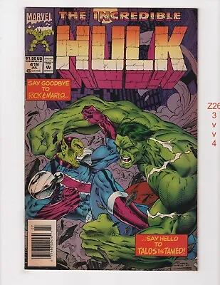 Buy Incredible Hulk #419 Newsstand VF 1st Talos The Untamed 1962 Marvel Z2634 • 16.99£