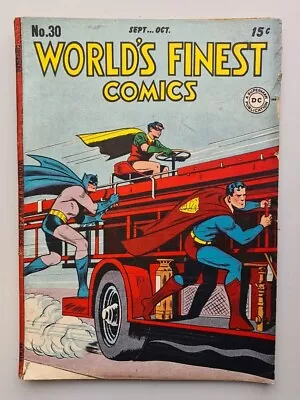 Buy World's Finest Comics #30 Vg/fn (5.0) Dc September 1947 Superman Batman Robin ** • 369.99£