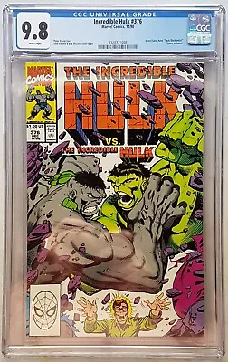 Buy Incredible Hulk #376 CGC 9.8 1990 NEW 4328721008 • 114.21£