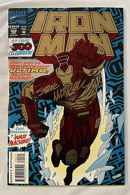 Buy IRON MAN #300  SIGNED BY Steve Mitchell W/COA, 1767:5000, NM-, WHITE PGS! • 39.97£