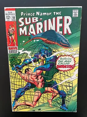 Buy Sub-Mariner 10 (1969) 1st Full Karthon The Quester. Silver Age Cents Copy • 25£