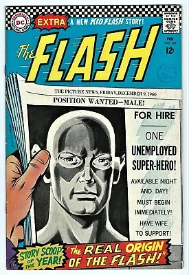 Buy The Flash #167 - DC 1967 - 'The Real Origin Of The Flash' - Very Fine+  • 60£