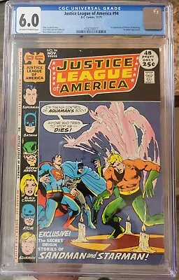 Buy Justice League Of America #94 (1971) CGC 6.0 Deadman 1st App Of Merlyn DC Comics • 52.97£