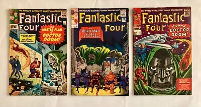 Buy Fantastic Four Silver Age Dr. Doom Lot #23, 39, 57 | Classic Jack Kirby Covers • 199.87£