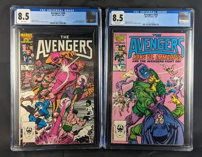 Buy Avengers #268 & # 269 CGC 8.5  LOT  The Kang Dynasty  MCU MASSIVE FUTURE KEY!!!! • 47.44£