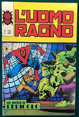 Buy L'UOMO RAGNO SPIDER-MAN #166 (1976) Italian Marvel Comic Hulk Morbius DD VG+ • 19.76£
