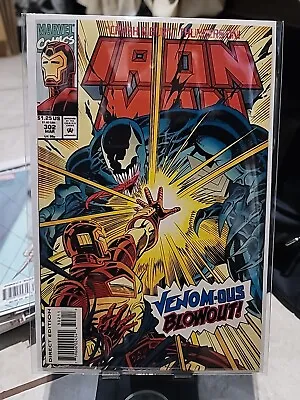 Buy 1994 Marvel Comics Iron Man Venom-ous Blowout!  Oil And Gold  #302 • 11.87£