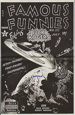 Buy FRANK FRAZETTA BUCK ROGERS FAMOUS FUNNIES #212 COVER ART POSTER PRINT 1970's • 118.54£