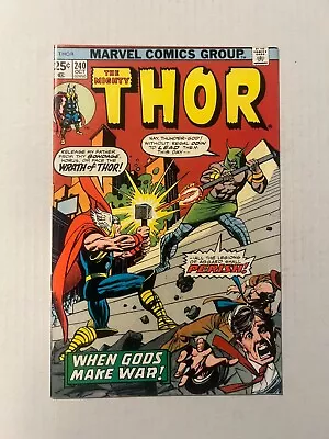 Buy The Mighty Thor 240 Nm- 9.2 1st Appearance Of Seth Mimir Gil Kane Cover Art 1975 • 31.62£