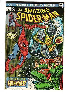 Buy Amazing Spider-man #124 (1973) - Grade 8.5 - 1st App Man-wolf John Jameson! • 237.47£