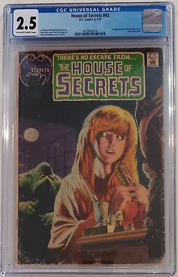 Buy House Of Secrets #92 | CGC 2.5 | 1st Appearance Of Swamp Thing! | DC 1971 • 847.89£