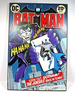 Buy Batman 251 Cover With Joker And Ace Of Spades! Wooden Hanging Wall Art   2015 • 14.23£