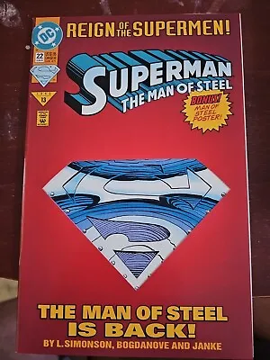 Buy Superman The Man Of Steel #22, DC Comics 1993, John Henry Irons, High Grade • 3.99£