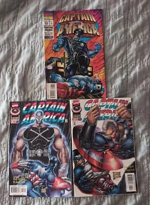 Buy Lot Of 3 Modern Age Captain America Marvel Comics 90’s Good Condition 428, 3 & 4 • 8.70£