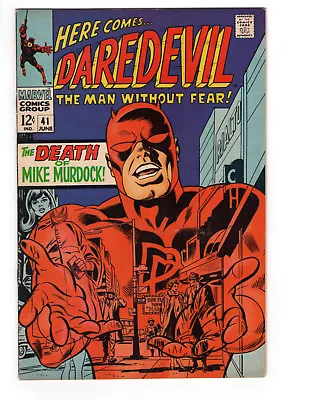 Buy DAREDEVIL #41 Grade 8.0 - Stan Lee - The Death Of Mike Murdock! • 31.62£