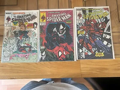 Buy Amazing Spider-man #315-317 1989 NM Iconic 1st Full Venom Cover Complete Story • 150£