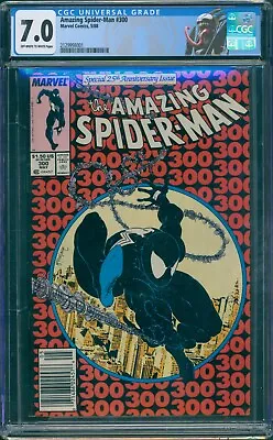 Buy Amazing Spider-Man #300 1988 Newsstand Edition CGC 7.0 OW-W Pages! 1st Venom! • 337.02£