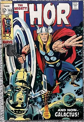 Buy The Mighty Thor Comic #160 (marvel,1969) Galactus Vs. Ego Silver Age ~ • 60.10£