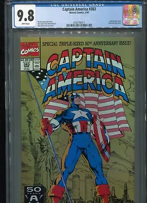 Buy Captain America #383 (Anniversary Issue)  CGC 9.8  White Pages • 150.37£