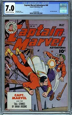 Buy Captain Marvel Adventures #46. Fawcett (May, 1945) . Mr. Mind Serial. CGC 7.0 • 355.77£