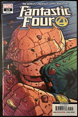 Buy Marvel Comics Fantastic Four #13 2019 Rare 2nd Print Variant Thing Vs Hulk NM • 9.99£