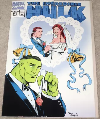 Buy Marvel Comics THE INCREDIBLE HULK #418 June 1994 DIE CUT COVER WEDDING ISSUE • 14.99£