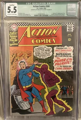 Buy Action Comics #340 - First “Parasite”1966 Silver Age Key CGC 5.5 “Super-Man • 95.93£