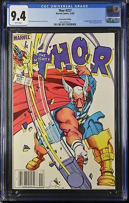 Buy Thor #337 - Marvel Comics 1983 CGC 9.4 1st App Of Beta Ray Bill. NEWSSTAND • 103.14£
