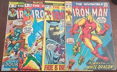 Buy Marvel Comics Job Lot Iron Man 39 53 57 58 1968 #DC00711 • 44.99£