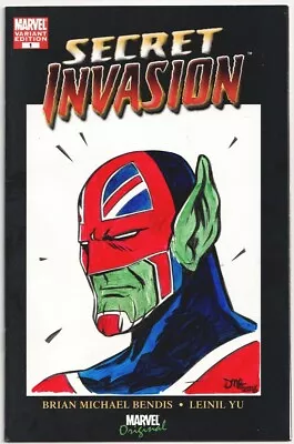 Buy Secret Invasion #1 Blank Captain Britain Skrull Sketch A Signed Marvel Disney • 34.95£