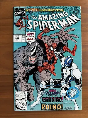 Buy Amazing Spider-Man #344 1st Appearance Cletus Kasady (Carnage) & Cardiac NM 9.4 • 19.79£