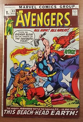 Buy Avengers Vol 1 #93 Marvel 1971 (VFN-) (7.5) Neal Adams, Kree-Skrull War • 95£