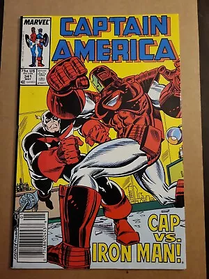 Buy Captain America #341 1st App Lemar Hoskins As Battlestar & More Newsstand 1988 • 23.71£