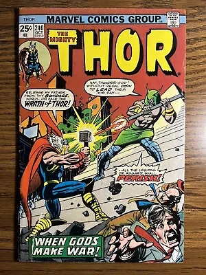 Buy Thor 240 -key Issue 1st App Of Seth & Mimir -gil Kane Cover -marvel 1975 Vintage • 7.84£