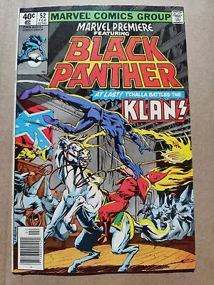 Buy Marvel Premiere #52 VF- Black Panther Vs Klan Marvel 1980 • 8.71£
