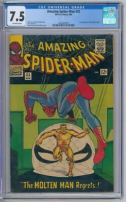 Buy Amazing Spider-Man 35 CGC Graded 7.5 VF-  Marvel Comics 1966 • 225.19£