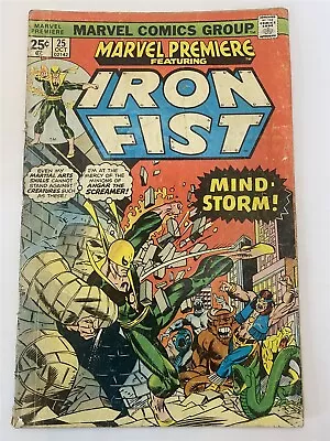 Buy MARVEL PREMIERE #25 Iron Fist Marvel Comics Cents 1975 GD • 1.99£