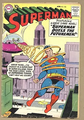 Buy Superman 128 (GVG) Vs Futuremen! Bill Finger, Wayne Boring 1959 DC Comics V281 • 62.77£