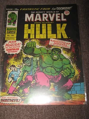 Buy The Mighty World Of Marvel 105 ( The Incredible Hulk, Fantastic Four & DareDevil • 3£