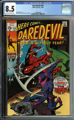 Buy Daredevil #59 Cgc 8.5 Ow/wh Pages // Marvel Comics 1969 • 75.68£