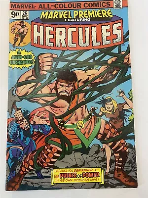 Buy MARVEL PREMIERE #26 Hercules Marvel Comics UKP Variant 1975 FN/VF • 2.99£